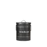 Wasmand zwart metaal, 26x33 cm