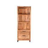 Boekenkast Glasgow rough mangohout, 70x45x185 cm