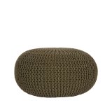 Poef Knitted army green, 70 cm