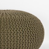 Poef Knitted army green, 70 cm