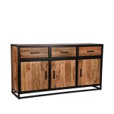 Dressoir Tampa rough mangohout, 170x45x90 cm