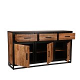 Dressoir Tampa rough mangohout, 170x45x90 cm