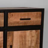 Dressoir Tampa rough mangohout, 170x45x90 cm