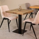 Restauranttafel Blad rough mangohout, 70x70 cm