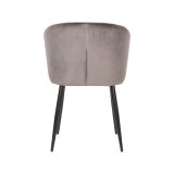 Eetkamerstoel Wave grijs fluweel