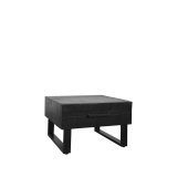 Salontafel Santos zwart mangohout, 70x64 cm