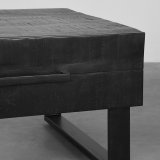 Salontafel Santos zwart mangohout, 70x64 cm