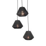 Hanglamp Ibiza zwart jute, 30x150 cm