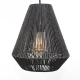 Hanglamp Ibiza zwart jute, 80x33x150 cm