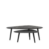 Salontafel set Rock zwart, 110x64 cm