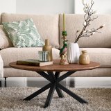 Salontafel Romaro ø 90 teak mix rough