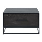 Salontafel Vinito 65 x 65 eiken fineer zwart