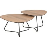 Salontafel set Tidino natural canella oak