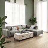 Hoekbank Pantini pocketvering + viscoschuim zitting graphite