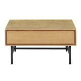 Salontafel Belvio 85x85 cm in light oak veneer