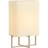 Tafellamp Focate hoog in creme met taupe