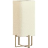 Tafellamp Focate laag in creme met taupe