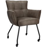 Armstoel Novile microleder bull 66 graphite