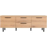 TV-meubel Paranno 2 deuren 2 lades in natural canelle oak