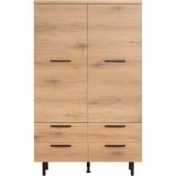 Opbergkast Paranno 2 deuren 4 lades in natural canelle oak