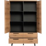 Opbergkast Paranno 2 deuren 4 lades in natural canelle oak