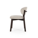 Eetstoel Mikail in bruin met taupe