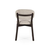 Eetstoel Mikail in bruin met taupe