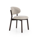 Eetstoel Mikail in bruin met taupe