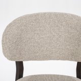 Eetstoel Mikail in bruin met taupe