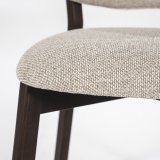 Eetstoel Mikail in bruin met taupe