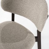 Eetstoel Mikail in bruin met taupe