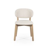 Eetstoel Mikail in naturel met beige