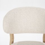 Eetstoel Mikail in naturel met beige