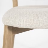 Eetstoel Mikail in naturel met beige