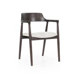 Eetstoel Younes bruin gelakt