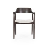 Eetstoel Younes bruin gelakt