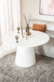 Eettafel Elart rond wit 130 cm