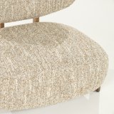 Fauteuil Reid in beige met bruin hout