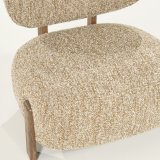 Fauteuil Reid in taupe met bruin hout