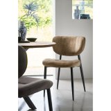 Eetstoel Gomba stof goldy latte