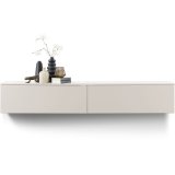 TV-meubel Simeto 2 kleppen in zandgrijs