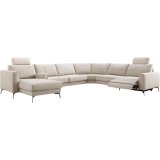 Hoekbank Linoza elektrische relaxfunctie koudschuim in naturel