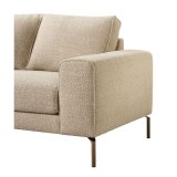 Hoekbank Linoza pocketvering met bonellvering en traagschuim in liver