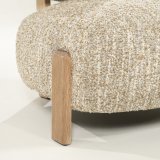 Fauteuil Reid in beige met naturel poot