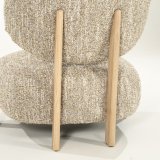 Fauteuil Reid in beige met naturel poot
