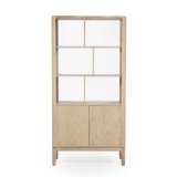 Boekenkast Hassan 2 deuren en 6 open vakken