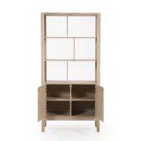 Boekenkast Hassan 2 deuren en 6 open vakken