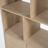 Boekenkast Hassan 2 deuren en 6 open vakken