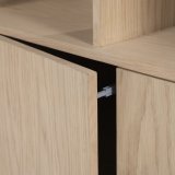 Boekenkast Hassan 2 deuren en 6 open vakken