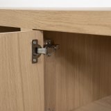 Dressoir Helvo 2 deuren 2 lades 2 open vakken in naturel